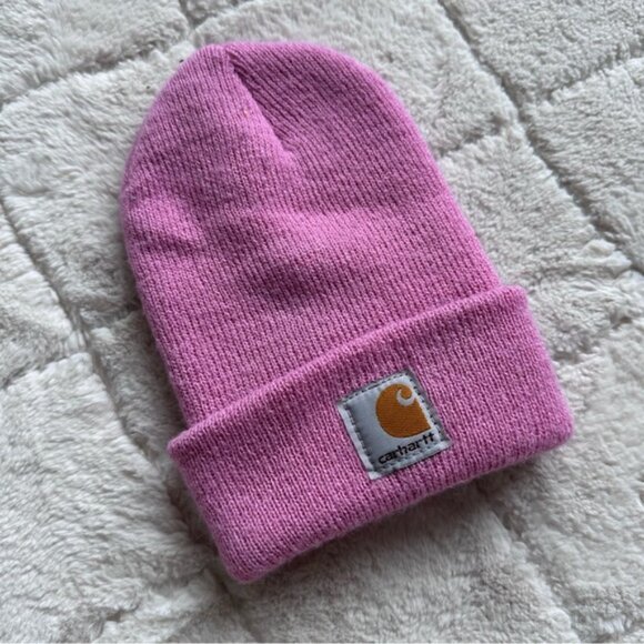 Carhartt | Pink Beanie Foldover Beanie Hat | Size Toddler - Picture 2 of 7
